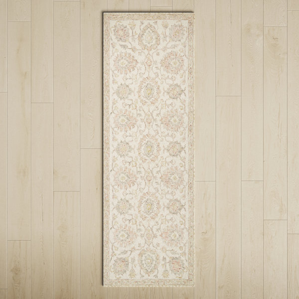 Aden Handmade Wool Ivory/Blush Rug & Reviews Birch Lane